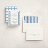 "Checkers" - Mitzvah Invitations in Sky by Carolyn MacLaren - Assembled