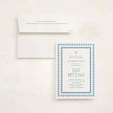 "Checkers" - Mitzvah Invitations in Sky by Carolyn MacLaren - Invitation with Envelope