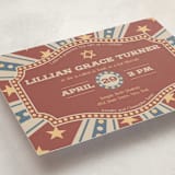"Vintage Circus" - Mitzvah Invitations in Brick by Amanda Stuff - Detail