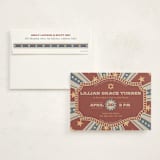 "Vintage Circus" - Mitzvah Invitations in Brick by Amanda Stuff - Invitation with Envelope