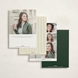 "Oval Bow Wreath" - Mitzvah Invitations in Forest by Aviva Atri - Back of Card Options