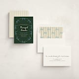 "Oval Bow Wreath" - Mitzvah Invitations in Forest by Aviva Atri - Assembled