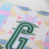"Custom Flat Zip Pouch - Mila Lilac Single Initial" - Makeup Bag in multicolor by Clairebella