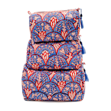 "Blue Arch Toiletry Bag - Set of 3" - Makeup Bag in blue by Inner Child