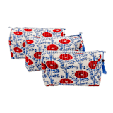 "Araminta Toiletry Bag - Medium" - Makeup Bag in red by Inner Child