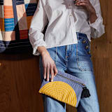 "Eclipse Pouch - Slate" - Makeup Bag in blue by Anchal