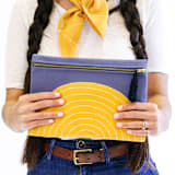 "Eclipse Pouch - Slate" - Makeup Bag in blue by Anchal