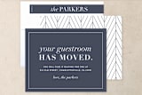 "New Guestroom" - Moving Announcements in Denim by Amy Kross - Assembled