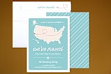 "A New State" - Moving Announcements in Aqua by Adori Designs - Assembled