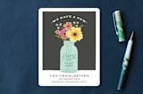 "mason jar bouquet" - Moving Announcements in Charcoal by Karidy Walker - Front