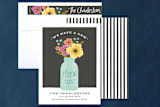 "mason jar bouquet" - Moving Announcements in Charcoal by Karidy Walker - Assembled