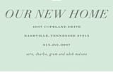 "house and home" - Moving Announcements in Mint by Sara Hicks Malone - Close-Up