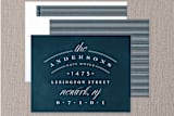 "Address Logo" - Moving Announcements in Navy by Phrosné Barwood - Assembled