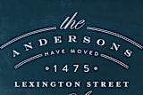 "Address Logo" - Moving Announcements in Navy by Phrosné Barwood - Close-Up