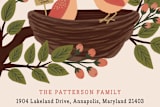"Home Tweet Home" - Moving Announcements in Peach by Emily Hein - Close-Up