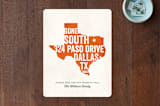 "Gone South" - Moving Announcements in Burnt Orange by Lisa Cersovsky - Front