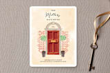"Welcoming Door" - Moving Announcements in Sweet Apricot by Simon - Front