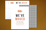 "Modern Move" - Moving Announcements in Coral by Carly Reed Walker - Assembled