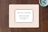 "Modern Border" - Moving Announcements in Blush by Monica Schafer - Front
