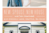 "New Spouse, New House" - Moving Announcements in Apricot by Erica Krystek - Close-Up