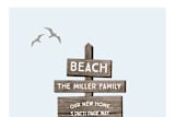 "By the Shore" - Moving Announcements in Sky by Michelle Poe - Close-Up