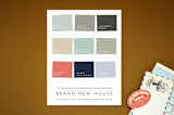 "Swatches" - Moving Announcements in Charcoal by Bethany Anderson - Front