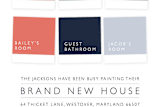"Swatches" - Moving Announcements in Charcoal by Bethany Anderson - Close-Up