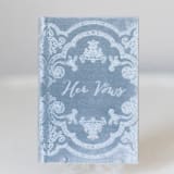 "Vow Book - Her" - Wedding Vow Books in gray by Velvet Raptor