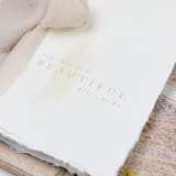 "Blush and Gold Type Vow Book" - Wedding Vow Books in gold by Clove and Cedar Design