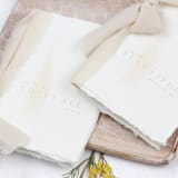 "Blush and Gold Type Vow Book" - Wedding Vow Books in gold by Clove and Cedar Design