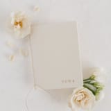 "Ivory Wedding Vow Books, Set of Two" - Wedding Vow Books in white by Studio Lavender