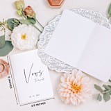 "Wedding Vow Book Set - Classic" - Wedding Vow Books in white by Autumn Fox Designs