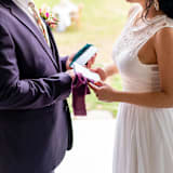 "Wedding Vow Book Set - Classic" - Wedding Vow Books in white by Autumn Fox Designs