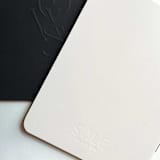 "Black & White, Luxe Embossed Unisex Vow Books, Set of Two - Blank Paper" - Wedding Vow Books in white by Eva Tadros
