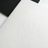 "Black & White, Luxe Embossed Unisex Vow Books, Set of Two - Blank Paper" - Wedding Vow Books in white by Eva Tadros