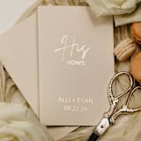 "Personalized Vow Book Set His and Hers" - Wedding Vow Books in multicolorassorted-colors by Jordan Perry