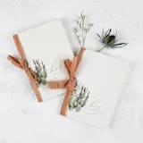 "Desert Cactus Vow Book | Set of 2 | Size 6x4.125" - Wedding Vow Books in green by Clove and Cedar Design