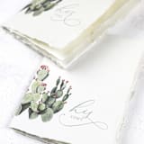 "Desert Cactus Vow Book | Set of 2 | Size 6x4.125" - Wedding Vow Books in green by Clove and Cedar Design