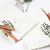 "Desert Cactus Vow Book | Set of 2 | Size 6x4.125" - Wedding Vow Books in green by Clove and Cedar Design