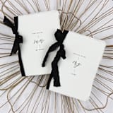 "You are my Sun, Moon and All of my Stars Vow Book | Set of 2 | Size 6x4.125" - Wedding Vow Books in black by Clove and Cedar Design