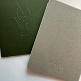 "Green & Squall Grey Vow Books Set of Two, Unisex Wedding Vow Books_ Blank Paper" - Wedding Vow Books in green by Eva Tadros