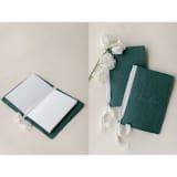 "'Our Vows' Embossed Wedding Vow Books, Set of Two, Green" - Wedding Vow Books in green by Studio Lavender