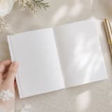 "Handmade Paper Wedding Vow Books" - Wedding Vow Books in white by Carolyn Jung
