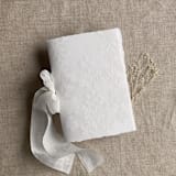 "Elysea white vow book | SET of 2 books | includes 1 her vows and 1 his vows" - Wedding Vow Books in white by Ivory Invitations