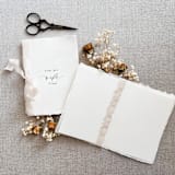 "For My Husband / Wife Vow Book Set - Ivory with ribbon" - Wedding Vow Books in gray by Jen Simpson