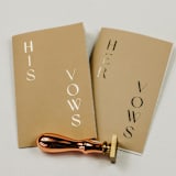 "Vow Book Set His and Hers" - Wedding Vow Books in multicolorassorted-colors by Jordan Perry