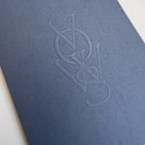 "Luxe Embossed Unisex Vow Books, Set of Two Charcoal" - Wedding Vow Books in gray by Eva Tadros