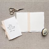 "Swan Vow Books, Set of Two with Ribbon Binding" - Wedding Vow Books in white by Jen Simpson