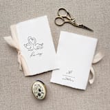 "Swan Vow Books, Set of Two with Ribbon Binding" - Wedding Vow Books in white by Jen Simpson