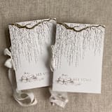 "Willow and swan wedding vow books | SET of 2 books | includes 1 her vows and 1 his vows" - Wedding Vow Books in brown by Ivory Invitations